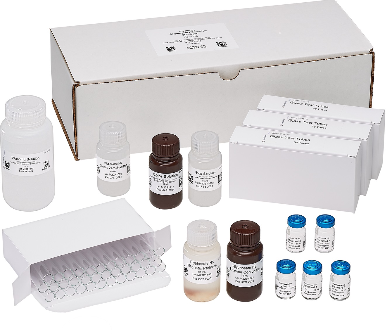 ABRAXIS® Glyphosate, Magnetic Particle ELISA, 120-test